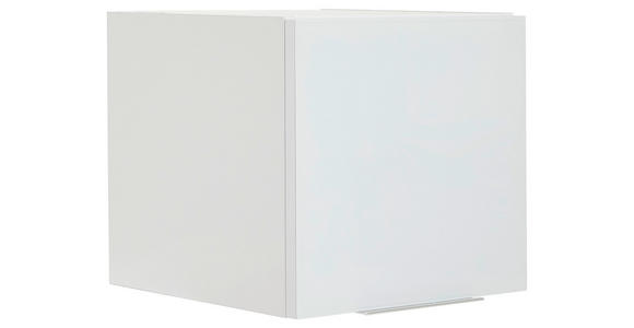AUFSATZSCHRANK 45/40,2/40,5 cm - Weiß Hochglanz/Alufarben, Design, Glas/Holzwerkstoff (45/40,2/40,5cm) - Voleo