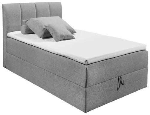 BOXSPRINGBETT 120/200 cm  in Grau  - Schwarz/Grau, Basics, Kunststoff/Textil (120/200cm) - MID.YOU