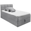 BOXSPRINGBETT 120/200 cm  in Grau  - Schwarz/Grau, Basics, Kunststoff/Textil (120/200cm) - MID.YOU