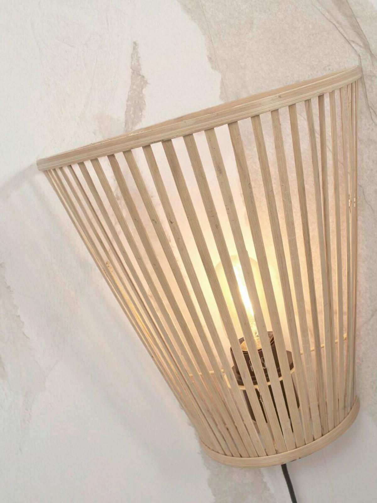 VÄGGLAMPA GOOD&MOJO 15/30/30 cm   - naturfärgad, Trend, trä (15/30/30cm) - Good & Mojo