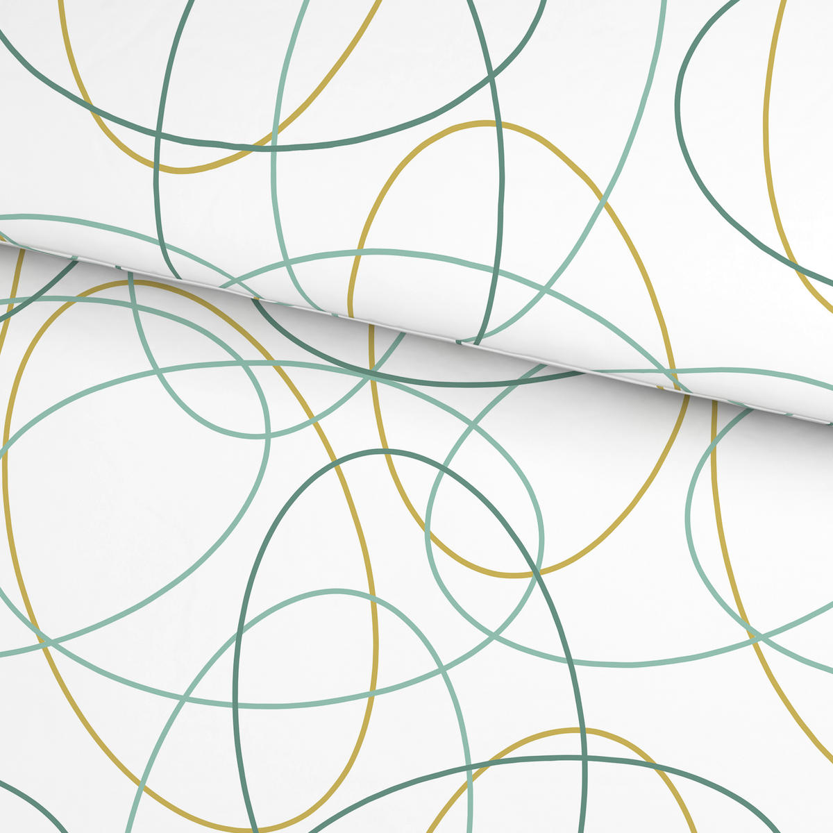 BETTWÄSCHE Mavie Renforcé 140/200 cm  - Weiß/Grün, KONVENTIONELL, Textil (140/200cm) - Esposa