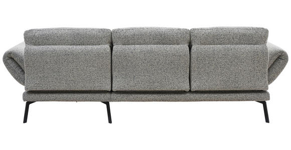 ECKSOFA  in Flachgewebe Blaugrau  175-224/255-365 cm  - Blaugrau/Schwarz, Design, Textil/Metall (175-224/255-365cm) - Dieter Knoll