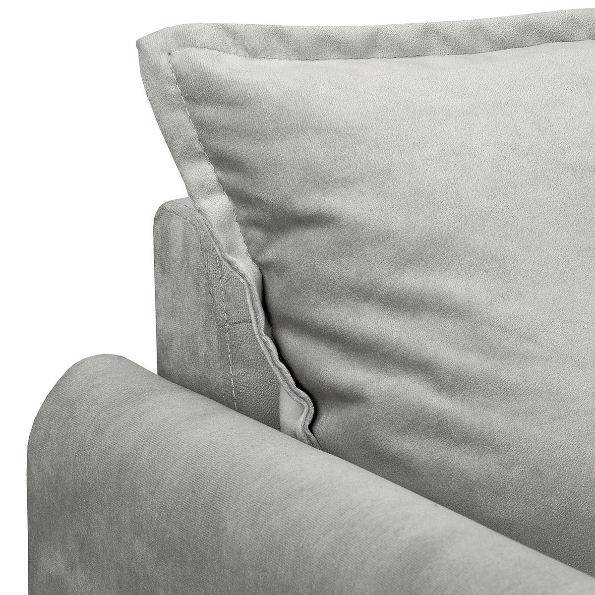 2-SITZER-SOFA JULI in Samt Dunkelgrau  - Dunkelgrau/Schwarz, Design, Holz/Textil (138/86/100cm) - P & B