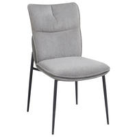 STOL   mikrofiber  - ljusgrå/svart, Design, metall/textil (45,5/88/64cm) - Novel