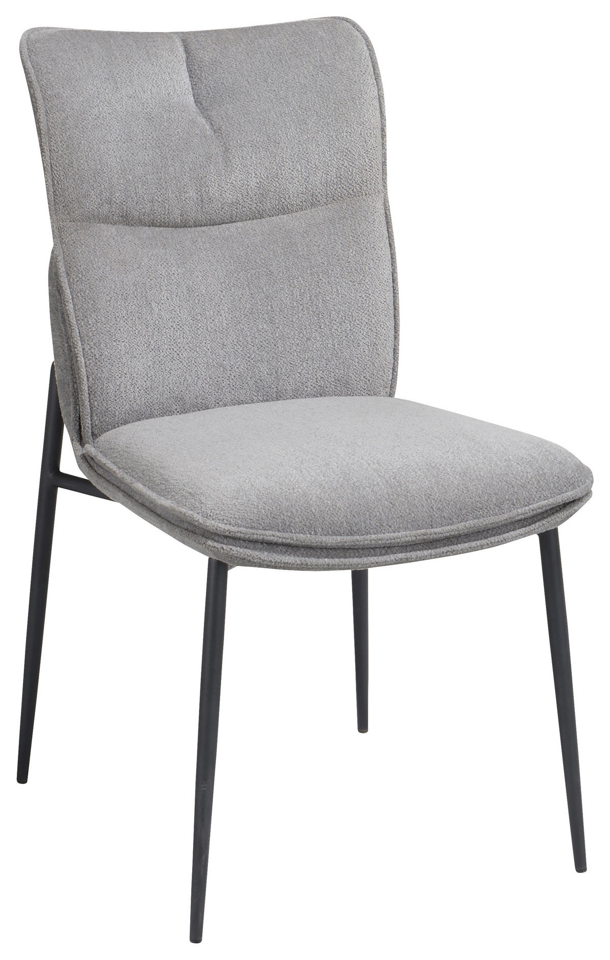 STOL   mikrofiber  - ljusgrå/svart, Design, metall/textil (45,5/88/64cm) - Novel