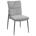 STUHL   Mikrofaser  - Hellgrau/Schwarz, Design, Textil/Metall (45,5/88/64cm) - Novel