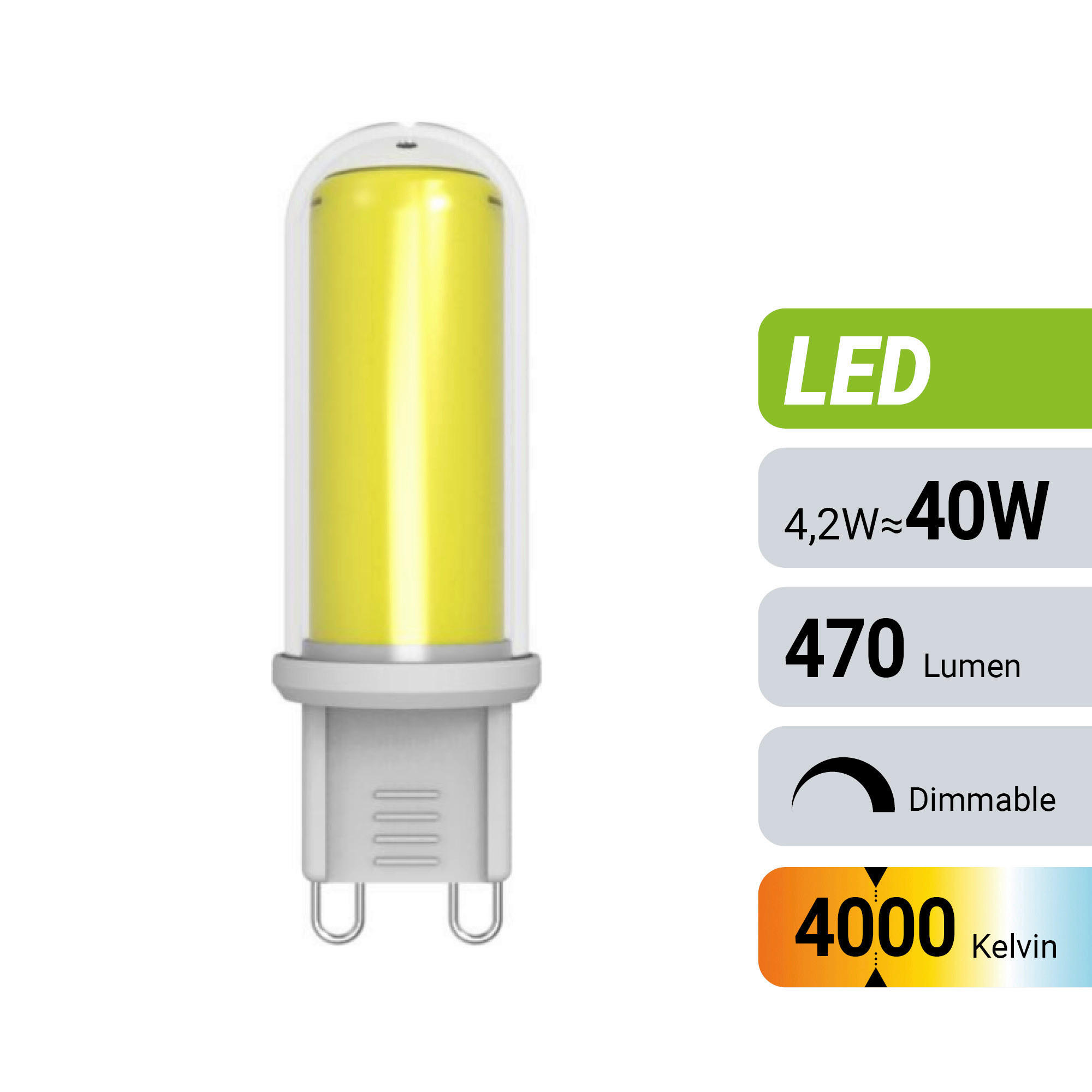 LED IZZÓ   G9  - fehér, Basics, műanyag (5,55/1,8/0,0011cm)