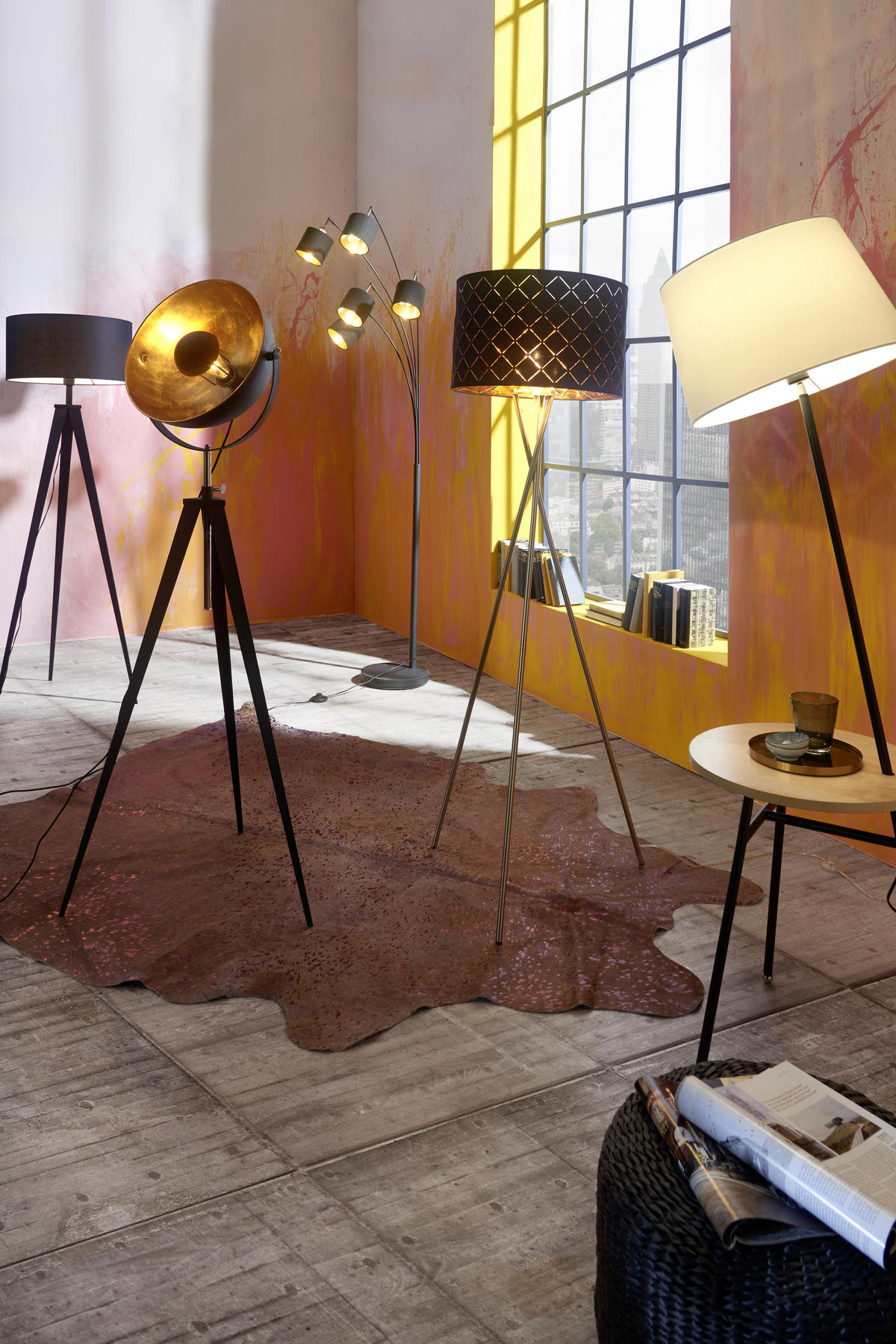 OBLÚKOVÁ LAMPA, 71,5/200 cm  - čierna/zlatá, Lifestyle, kov/textil (71,5/200cm)