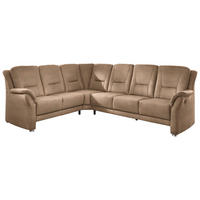 ECKSOFA  in Mikrofaser Beige  223/275 cm  - Beige/Alufarben, KONVENTIONELL, Textil/Metall (223/275cm) - Beldomo Comfort