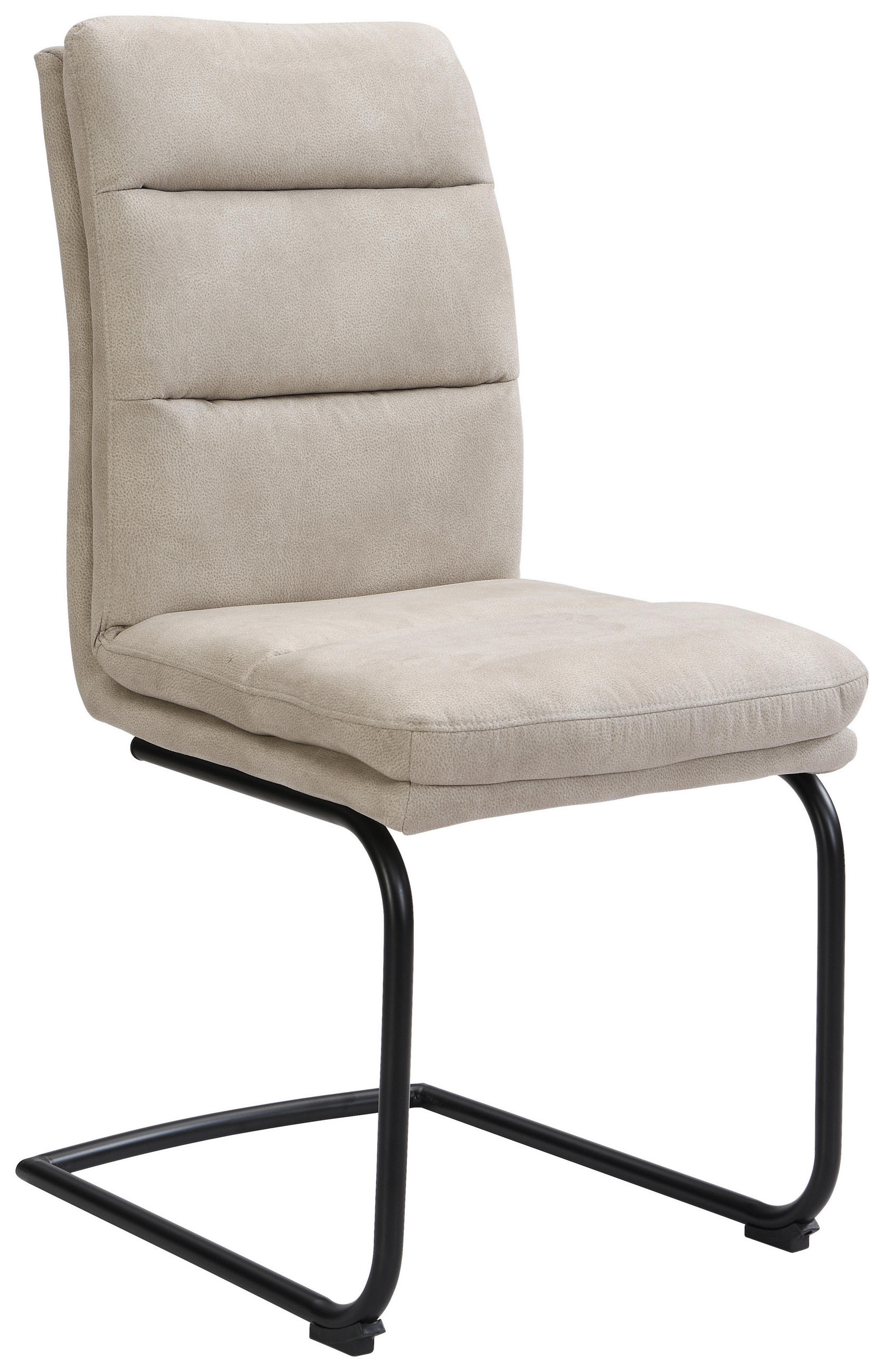 SCHWINGSTUHL  in Eisen Webstoff  - Beige/Schwarz, Design, Textil/Metall (46/62,5/95cm) - Cantus