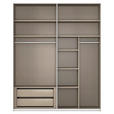 SCHWEBETÜRENSCHRANK 162/223/68 cm 2-türig Grau, Weiß  - Weiß/Grau, KONVENTIONELL, Glas/Holzwerkstoff (162/223/68cm) - Novel