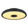 DECKENLEUCHTE 28/5,5 cm   - Opal/Schwarz, Basics, Kunststoff (28/5,5cm) - Globo