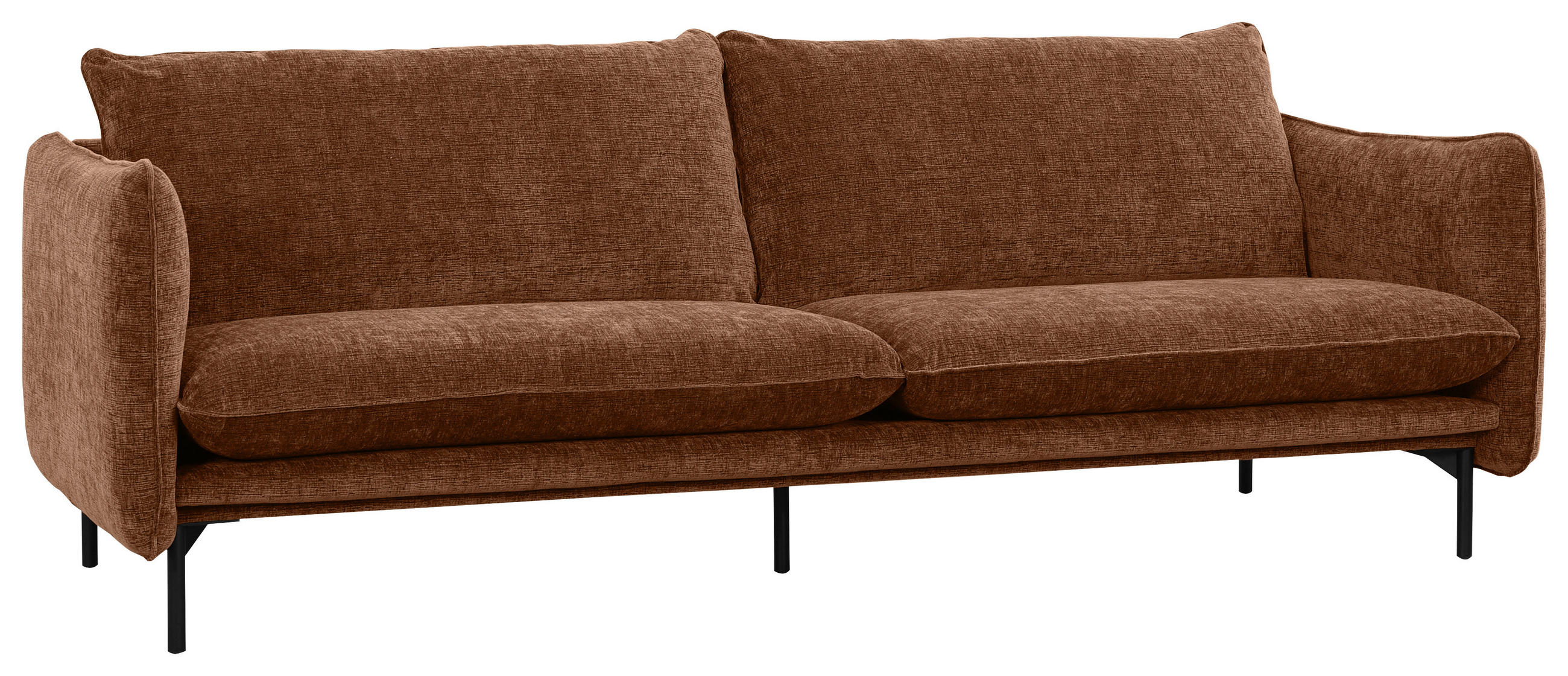 3-SITS SOFFA i kopparfärgad  - svart/kopparfärgad, Design, metall/trä (226/77/91cm) - Niels Andersson