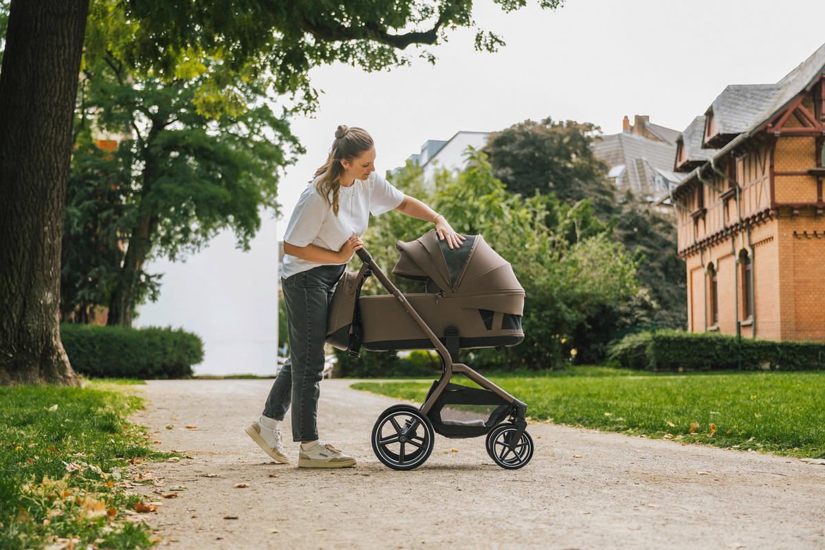 KOMBIKINDERWAGEN MAVI  - Sandfarben, Trend, Textil/Metall (92/55/110,5cm) - My Junior