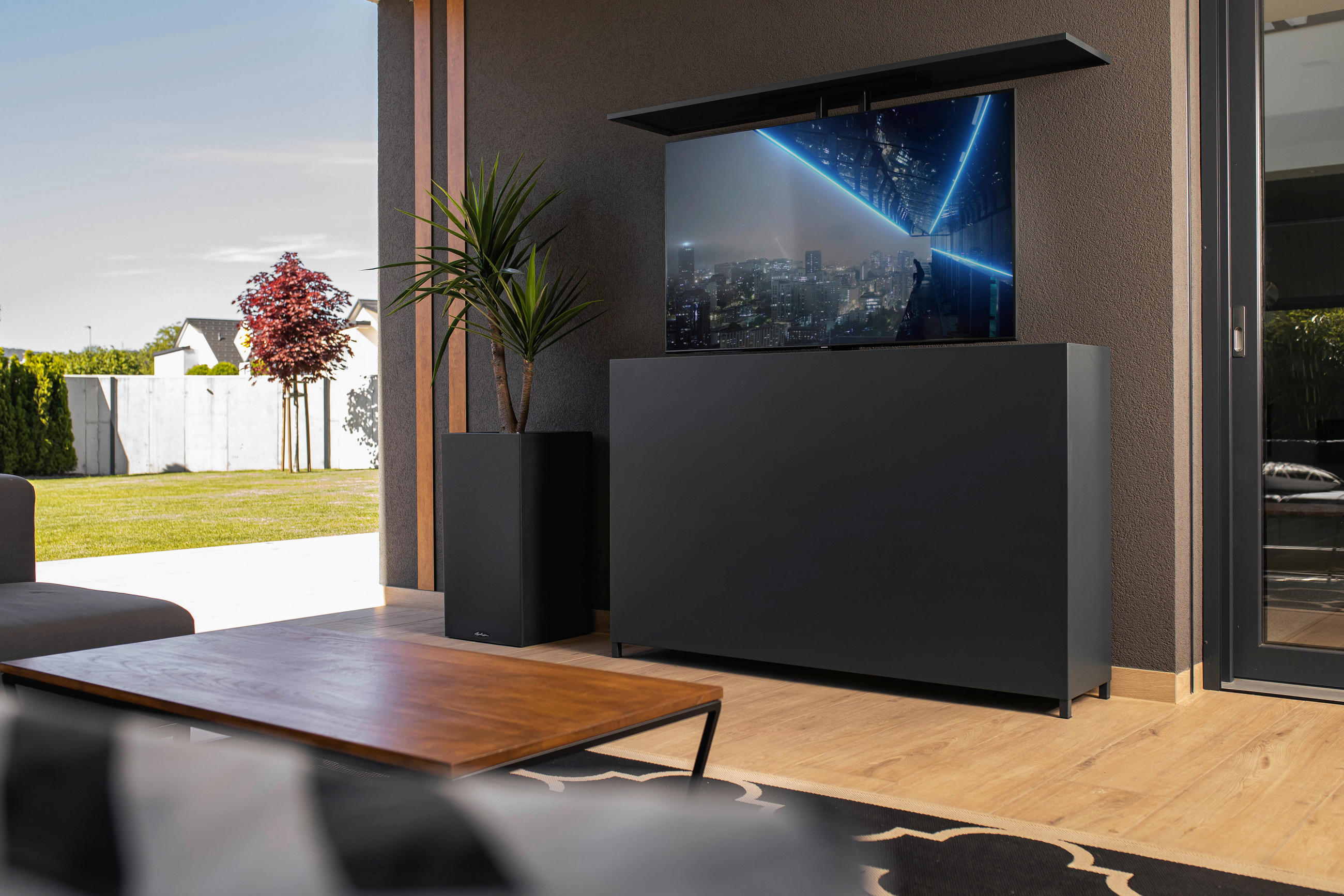 TV-ELEMENT - Anthrazit, Basics, Metall (159/100/34cm) - Modante