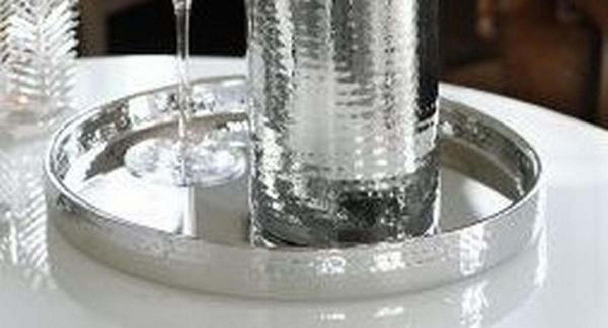 DEKOTABLETT - Silberfarben, Basics, Metall (32cm) - Fink