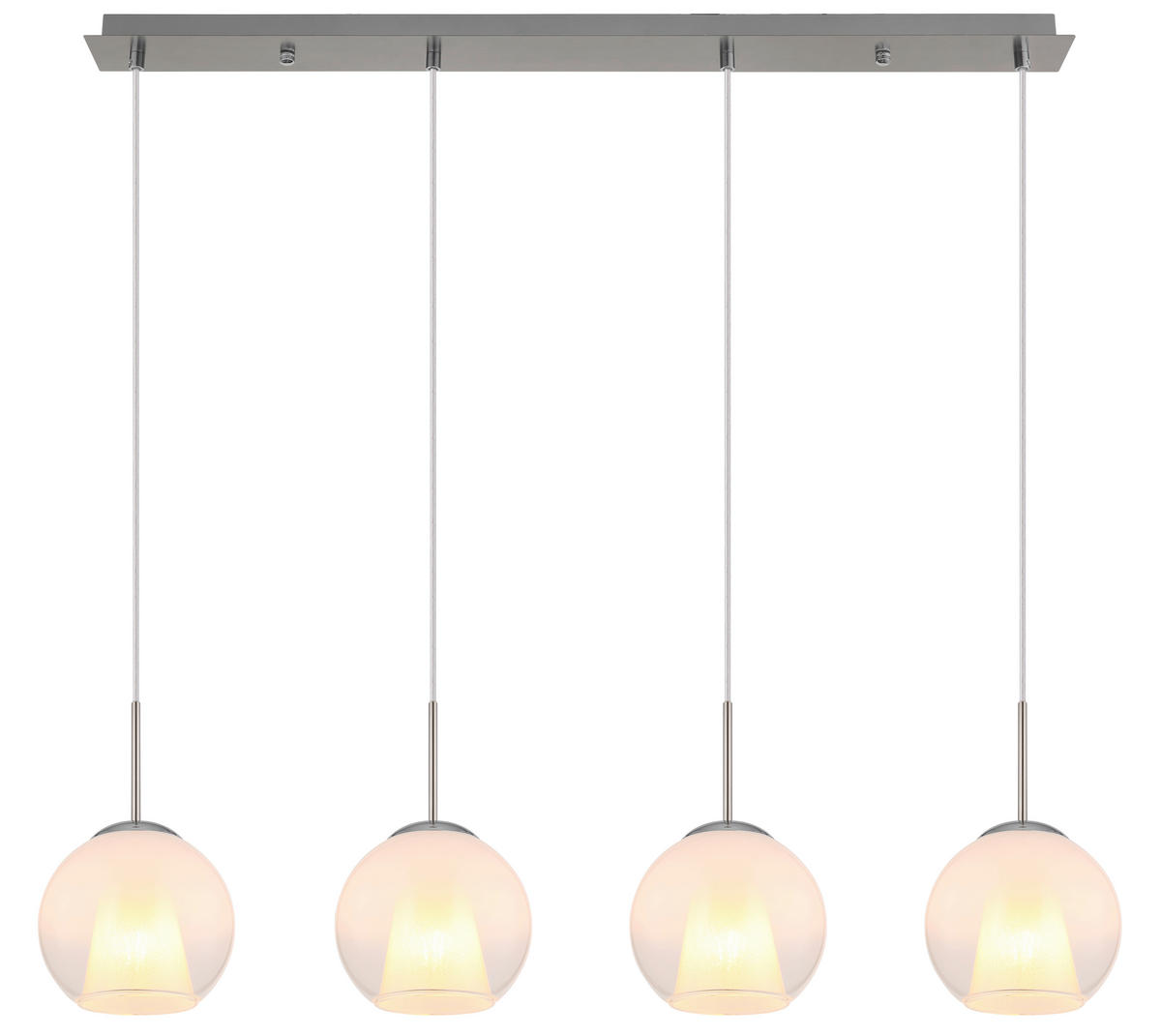 HÄNGELEUCHTE 100/18/120 cm  - Klar/Chromfarben, Basics, Glas/Kunststoff (100/18/120cm) - Globo