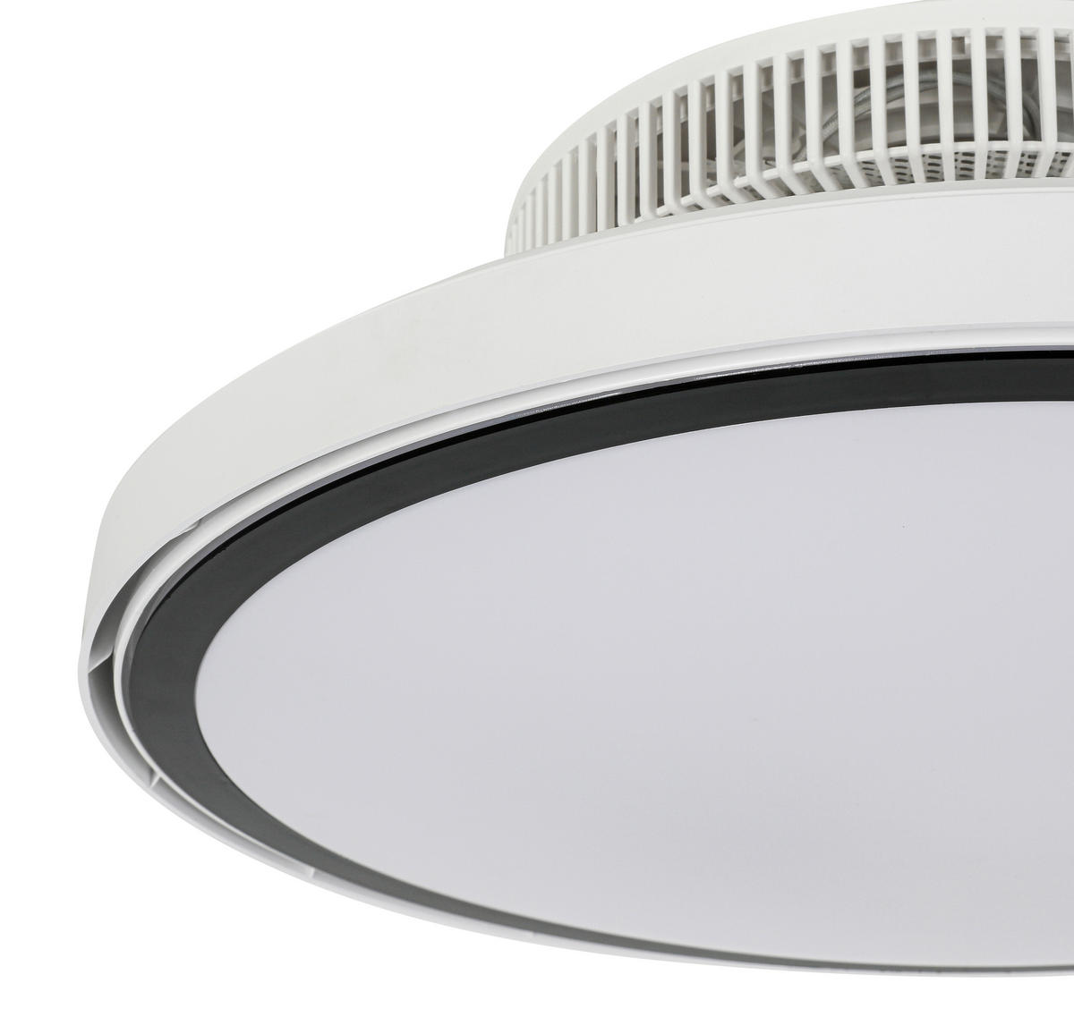 DECKENVENTILATOR - Schwarz/Weiß, Trend, Kunststoff/Metall (46/19,5cm) - Mican