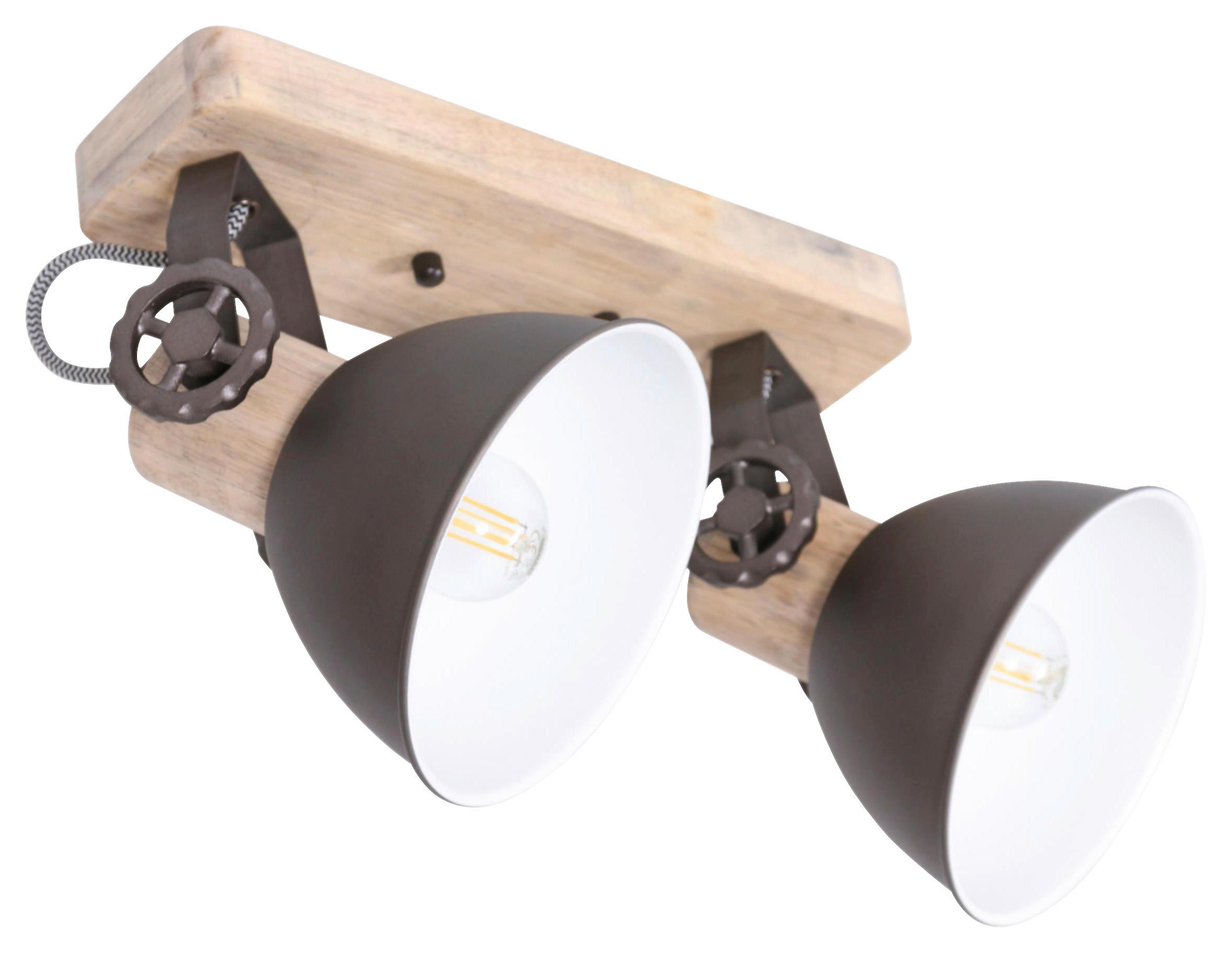 DECKENSPOTS - Anthrazit, Trend, Holz/Metall (32/19/17cm)