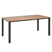 MASĂ PENTRU GRĂDINĂ   - negru/culoare lemn acacia, Konventionell, lemn/metal (180/240/90/76cm) - Ambia Garden