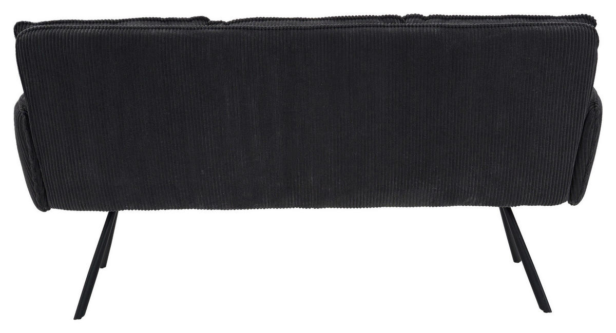 SITZBANK 180/93/67 cm Cord Dunkelgrau  - Dunkelgrau/Schwarz, Design, Textil/Metall (180/93/67cm) - Novel
