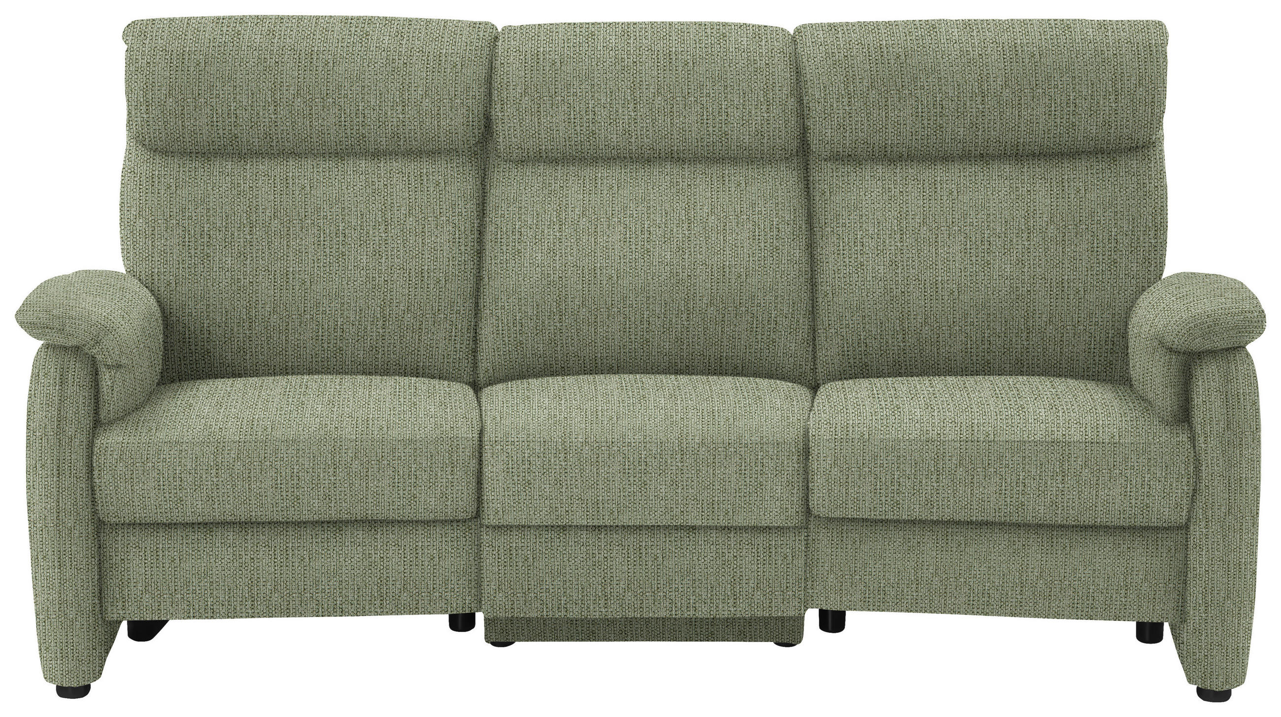 TRAPEZSOFA in Flachgewebe Olivgrün  - Schwarz/Olivgrün, KONVENTIONELL, Textil/Metall (219/107/97cm) - Pure Home Comfort