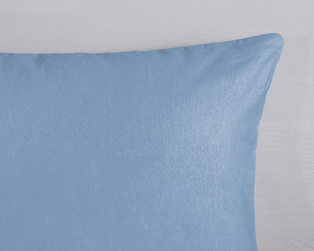 BETTWÄSCHE 2-teilig Good Morning Flanell, Biber 140/200 cm  - Pastellblau/Hellblau, Basics, Textil (140/200cm)