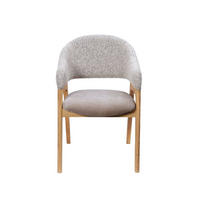 STOLICA SA RUKONASLONOM  sivobraon       - boja hrasta/sivobraon, Konvencionalno, drvo/tekstil (60,0/82,0/59,0cm) - Linea Natura