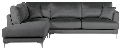 SOFFA i antracit  - stålfärgad/antracit, Klassisk, metall/trä (300/81/107/256cm) - Novel