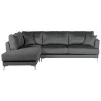 SOFFA i antracit  - stålfärgad/antracit, Klassisk, metall/trä (300/81/107/256cm) - Novel