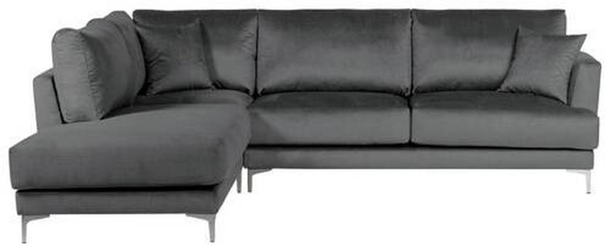 SOFFA i antracit  - stålfärgad/antracit, Klassisk, metall/trä (300/81/107/256cm) - Novel