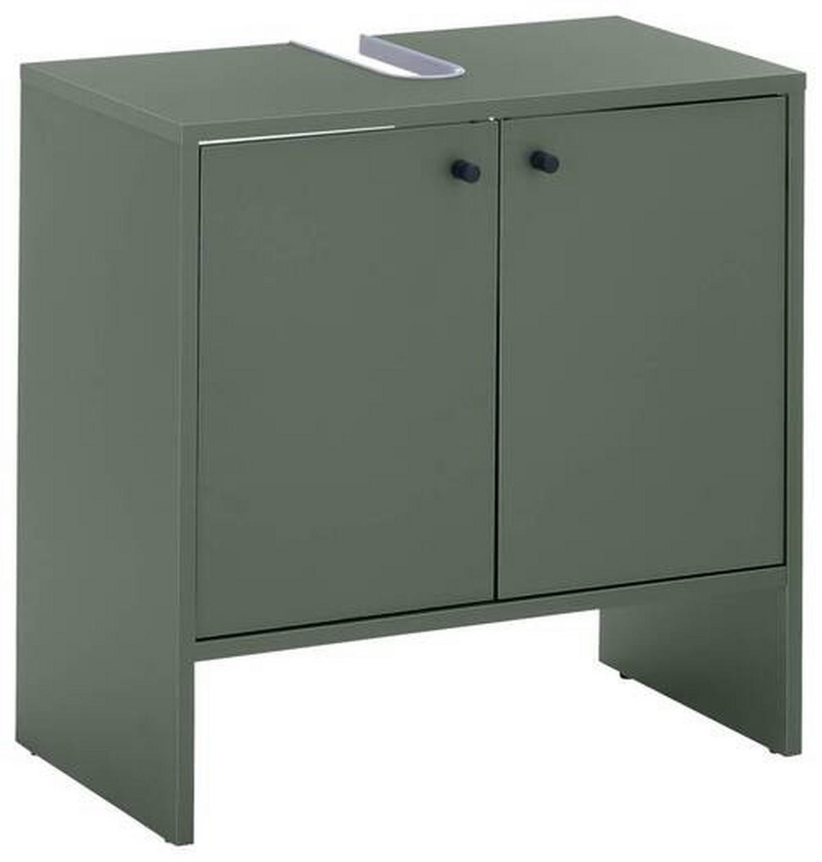 WASCHBECKENUNTERSCHRANK 60/60/35 cm  - Schwarz/Olivgrün, MODERN, Holzwerkstoff/Kunststoff (60/60/35cm) - MID.YOU