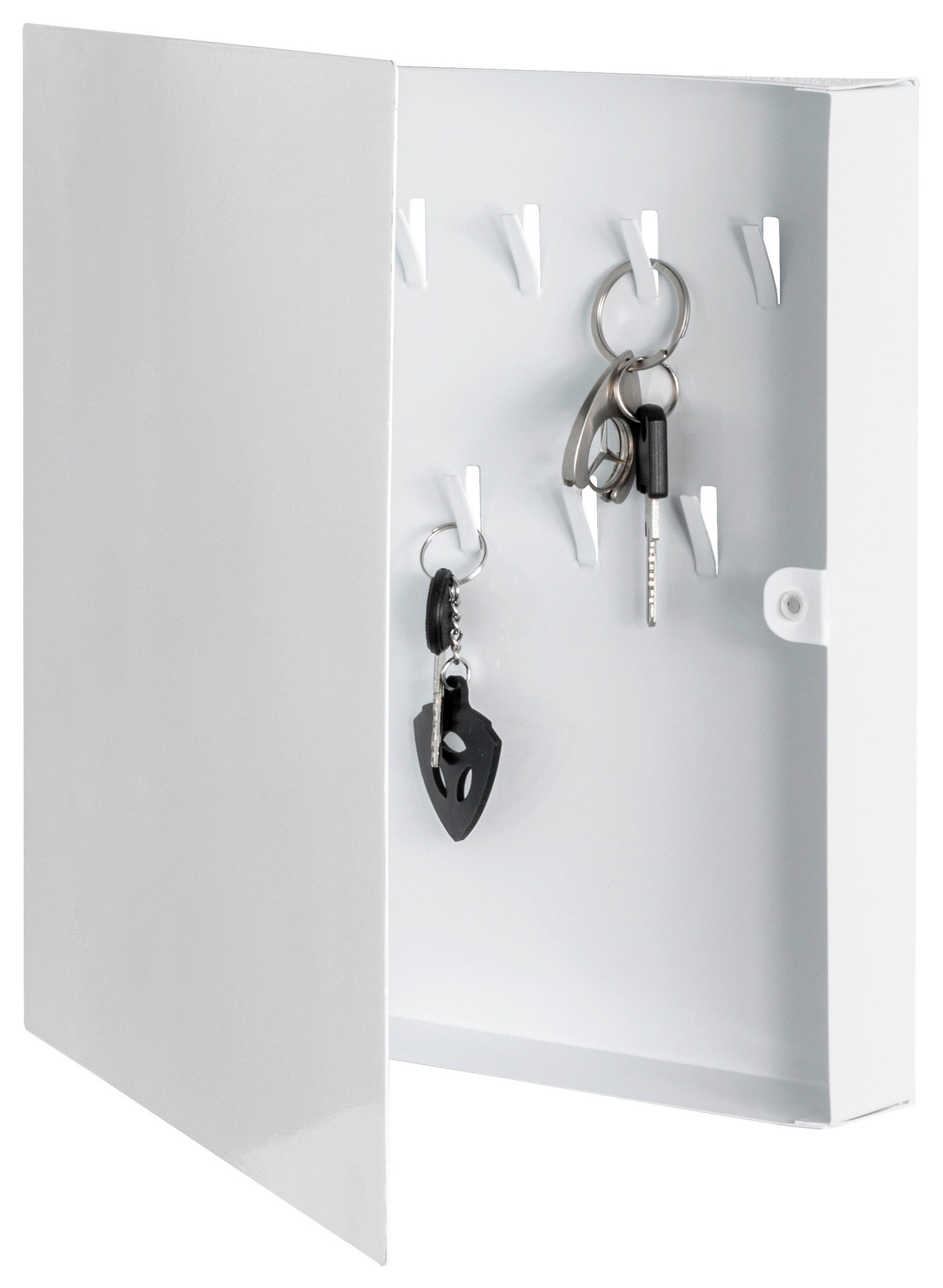 OMARICA ZA KLJUČE - bela, Basics, kovina (30/30/4cm) - Carryhome