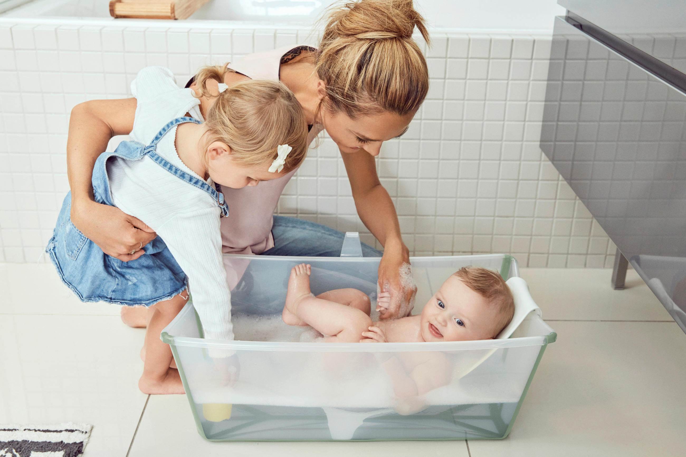 BABYBADEWANNE Faltbar Flexi Bath™  - Weiß, Basics, Kunststoff (66/35/24cm) - Stokke