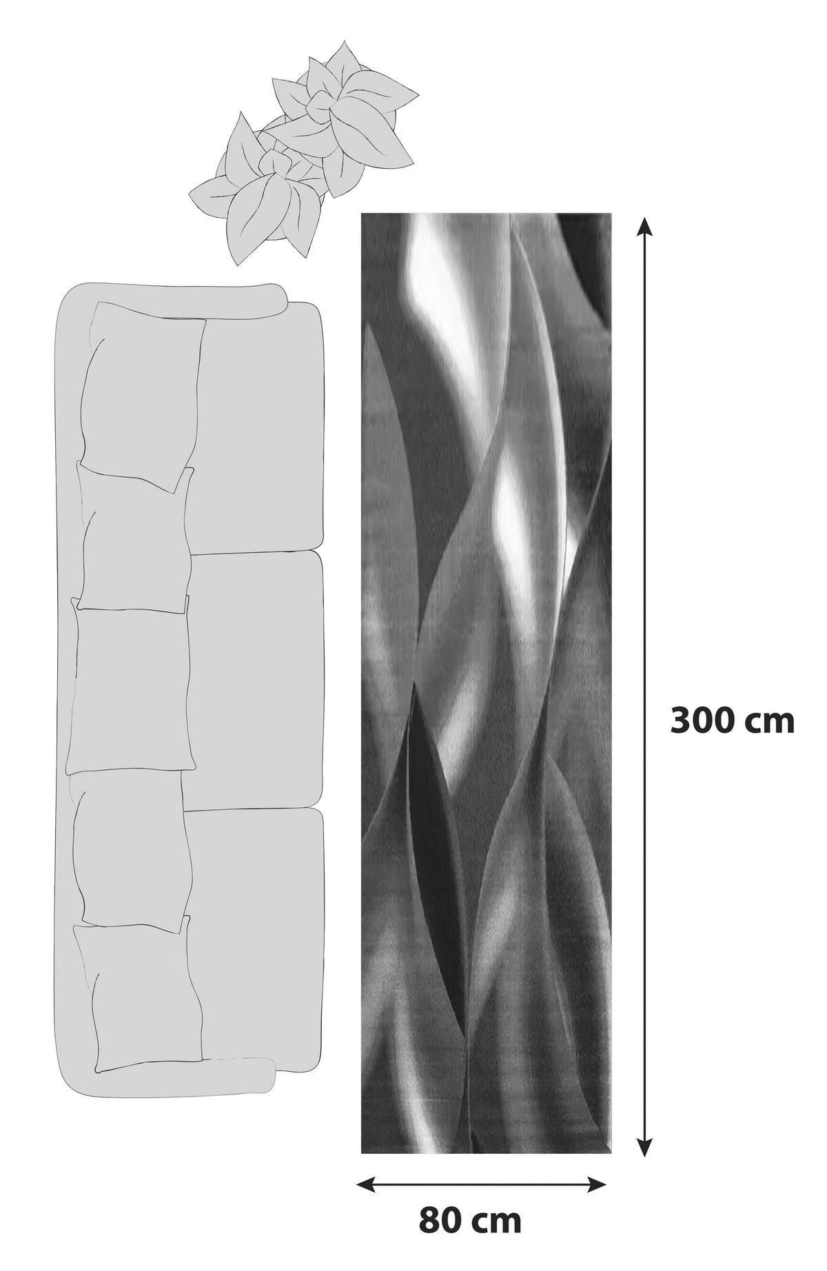 LÄUFER 80/300 cm Plus 8008 Braun, Weiß  - Braun/Weiß, Design, Textil (80/300cm)