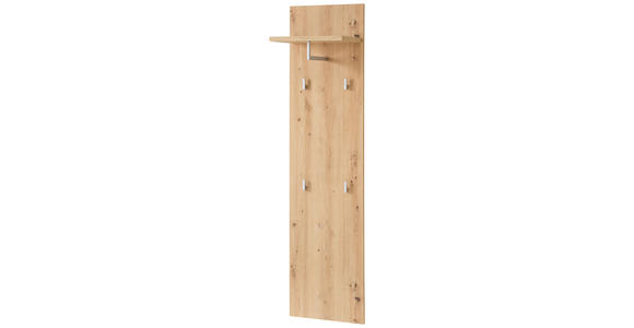 GARDEROBENPANEEL in 40/158/30 cm - Eiche Artisan, Design, Holzwerkstoff/Metall (40/158/30cm) - Xora