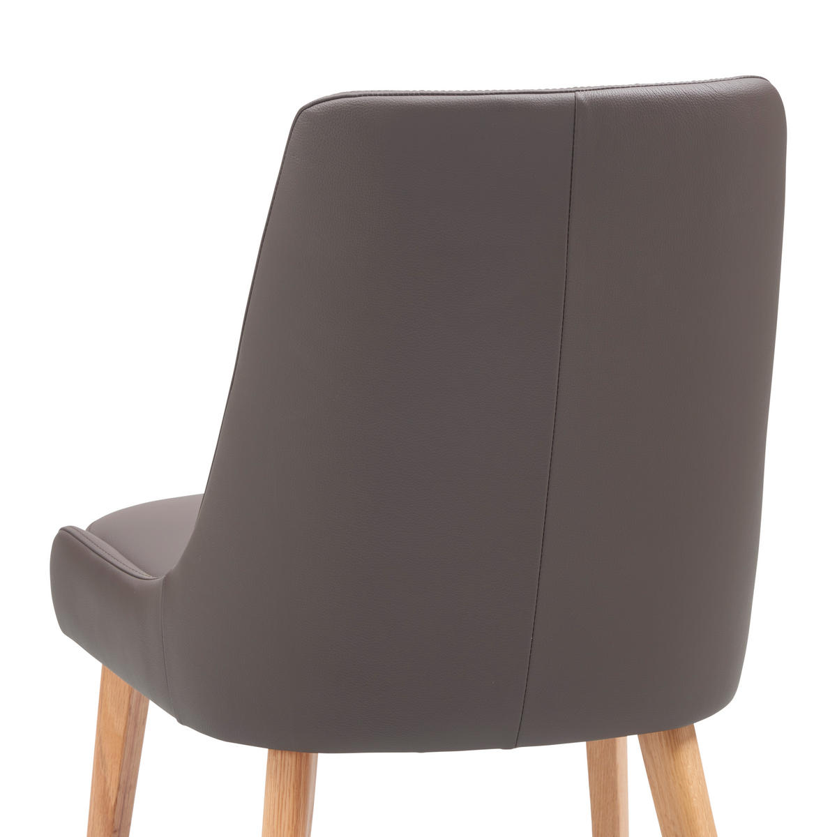 STUHL  in Echtleder pigmentiert  - Braun, Konventionell, Leder/Holz (56/91/62cm) - Livetastic