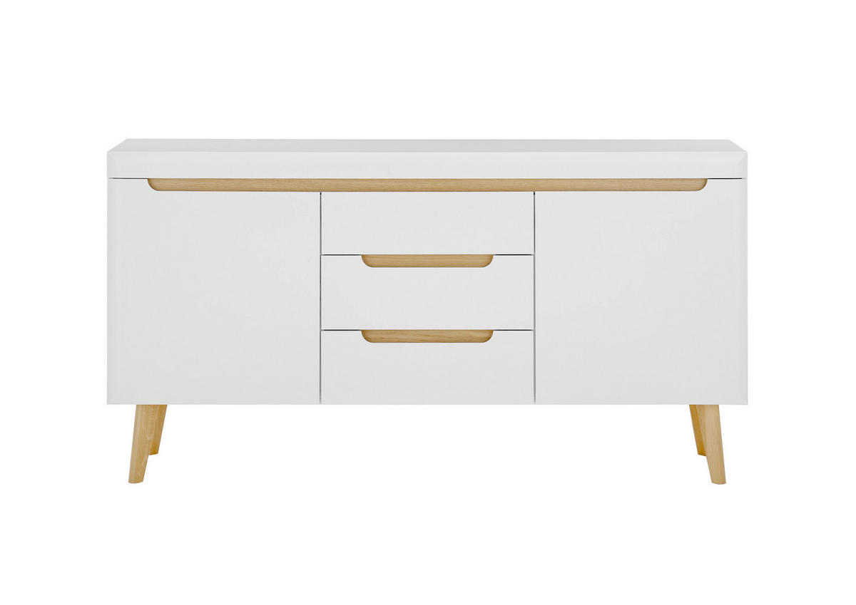 SIDEBOARD  in 160/83/40 cm  - Eichefarben/Weiß, Design, Holzwerkstoff (160/83/40cm) - MID.YOU