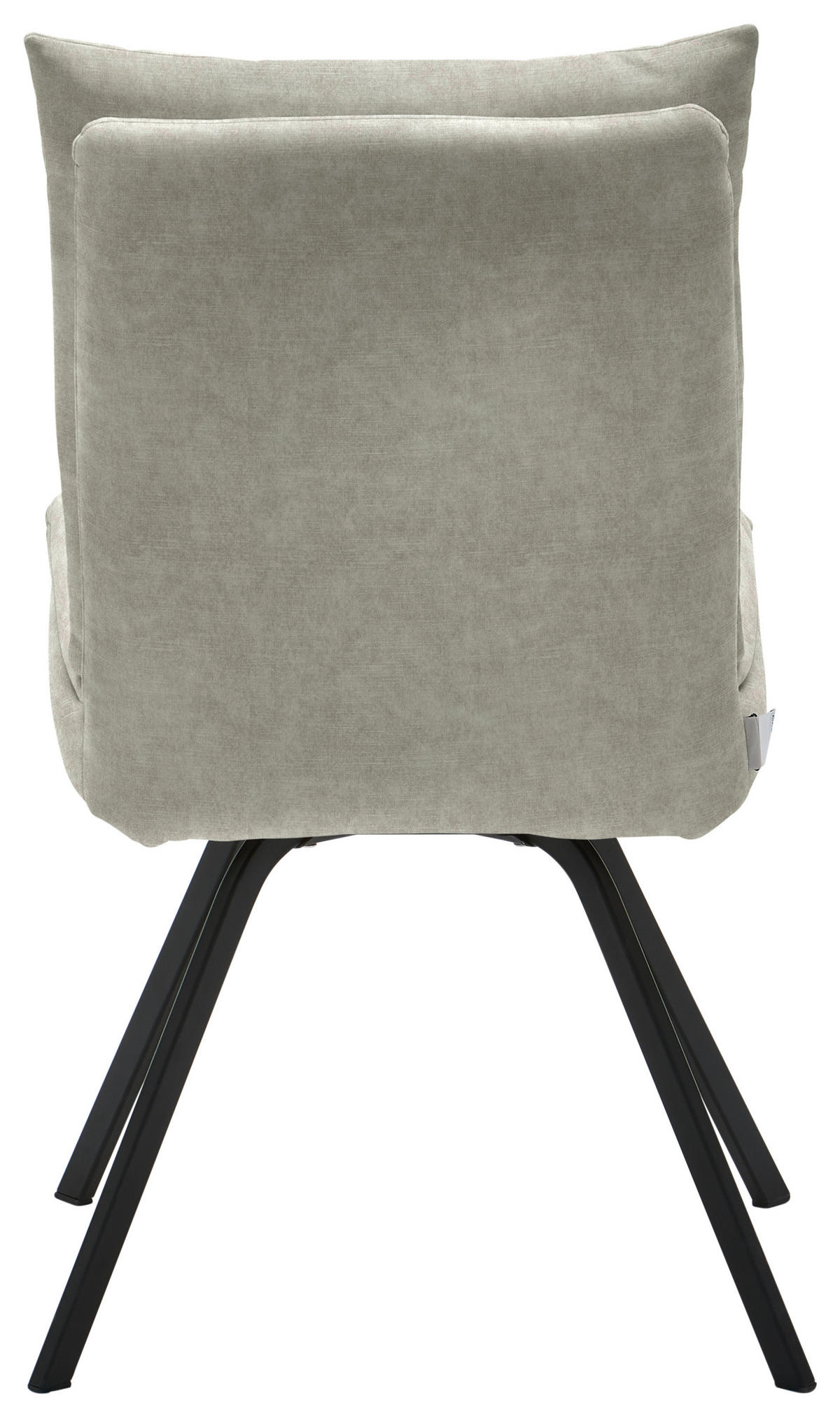 STUHL Velours  - Hellgrau/Schwarz, Design, Textil/Metall (50/84/68cm) - Welnova