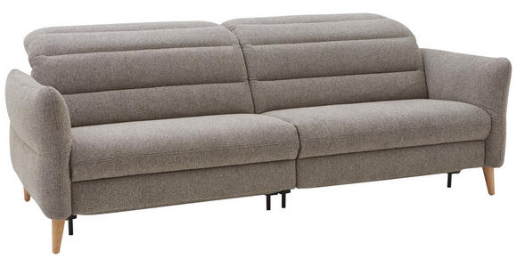 2-SITZER-SOFA Webstoff Greige  - Eiche Bianco/Greige, Design, Holz/Textil (234-262/84/112cm) - Dieter Knoll