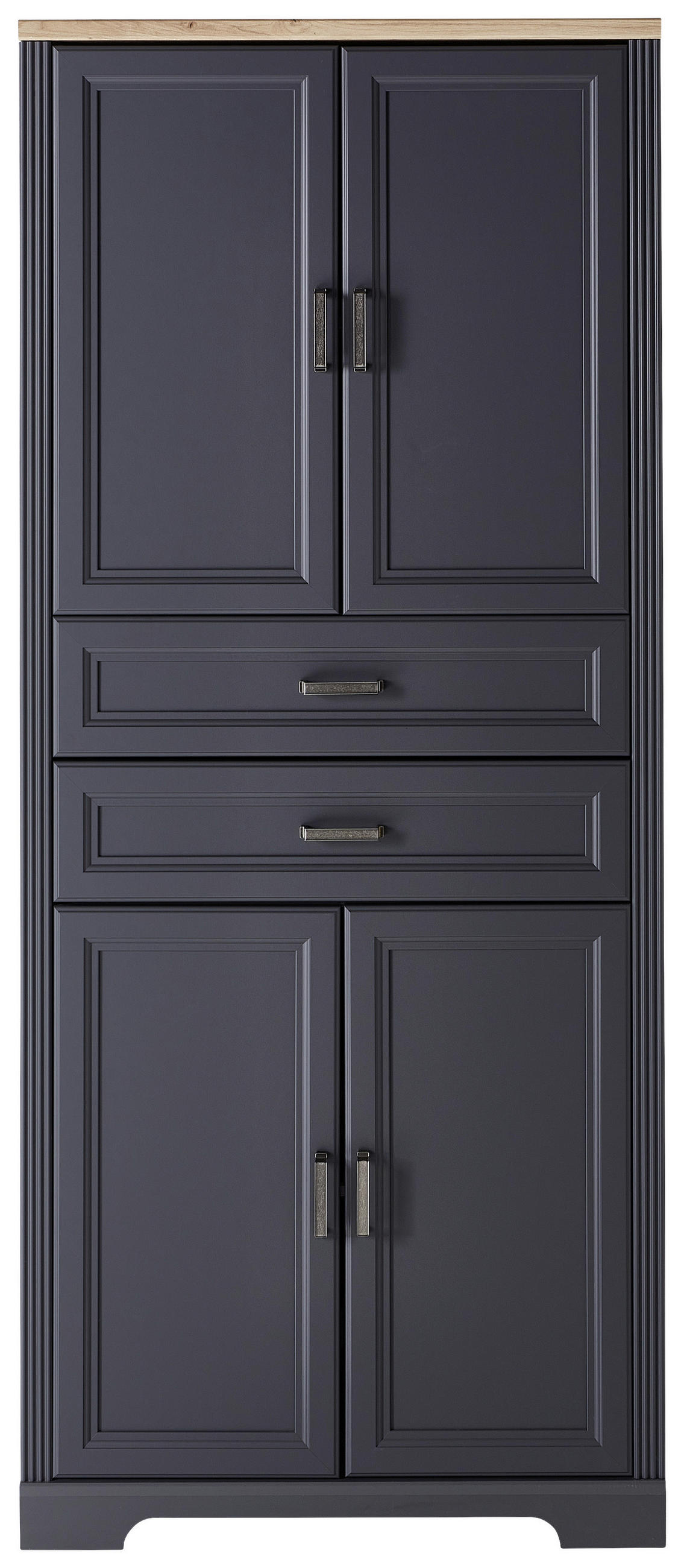 AKTENSCHRANK Graphitfarben, Eiche Artisan  - Graphitfarben/Eiche Artisan, KONVENTIONELL, Holzwerkstoff (86/204/38cm) - Carryhome