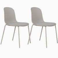 STUHL-SET 2 Stück  in  - Hellgrau, MODERN, Kunststoff/Metall (48/86/56cm) - MID.YOU