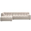 ECKSOFA Allure in gesteppt Naturfarben  165/324 cm  - Schwarz/Naturfarben, Design, Kunststoff/Textil (165/324cm) - Livetastic