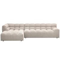 ECKSOFA Allure Naturfarben gesteppt  - Schwarz/Naturfarben, Design, Kunststoff/Textil (165/324cm) - Livetastic