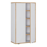 SKOSKÅP  i 60/110/33 cm  - vit/honungsek, Design, trämaterial/plast (60/110/33cm) - MID.YOU