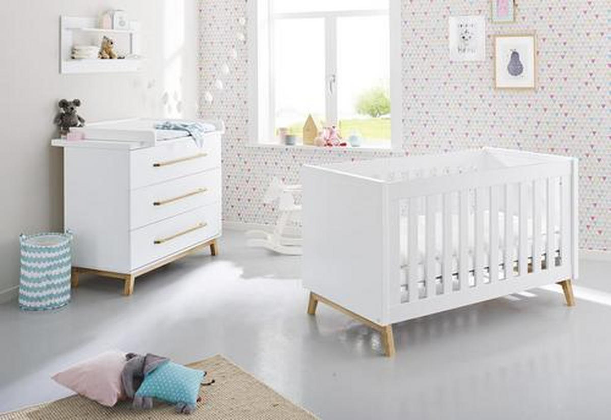 BABYZIMMER PINOLINO RIVA  - Eschefarben/Weiß, Design, Holzwerkstoff - Pinolino
