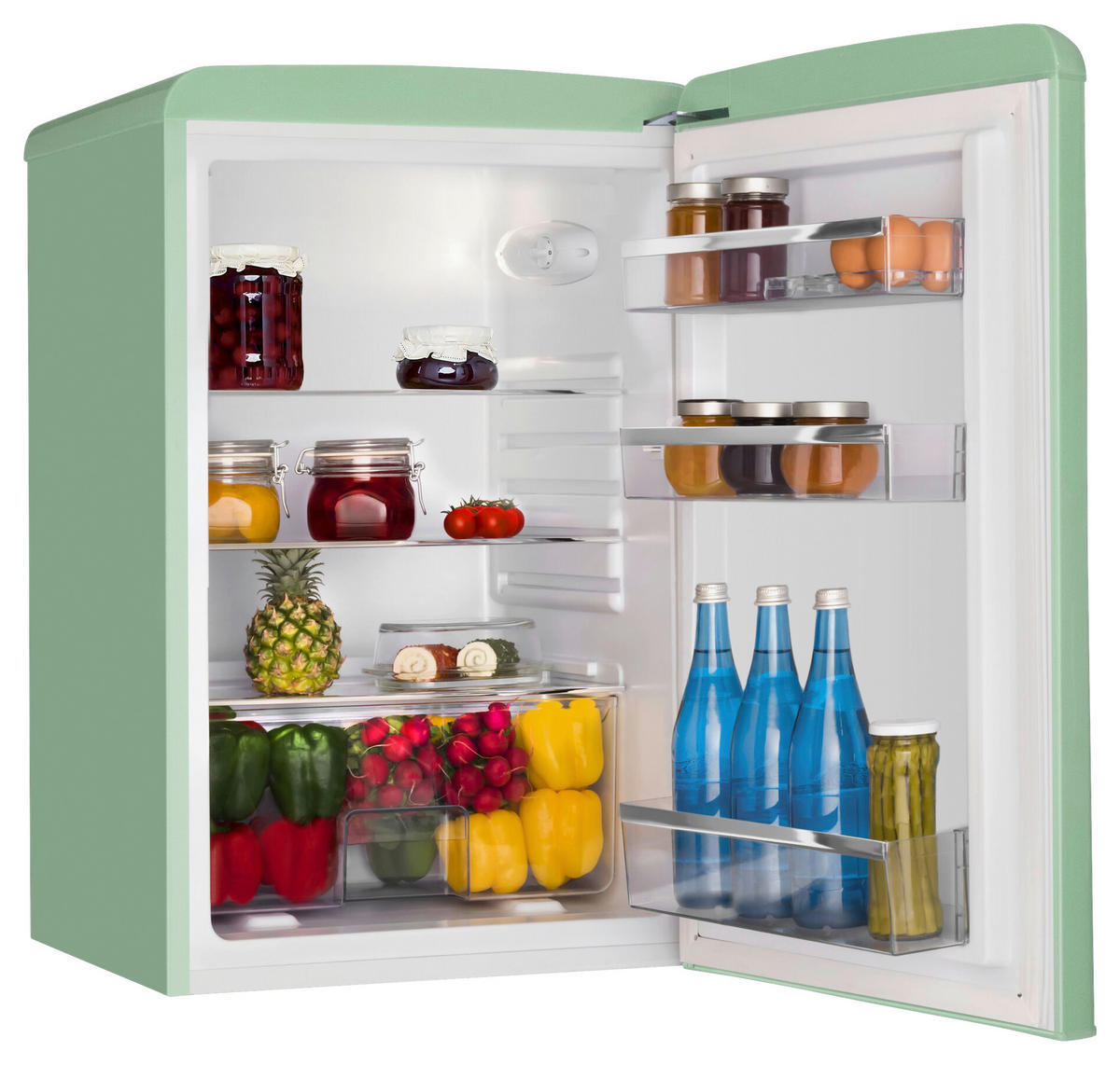 KÜHLSCHRANK 55/86/61,5 cm VKS15623-1M  - Mintgrün, Basics, Glas/Metall (55/86/61,5cm) - Amica