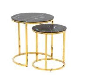 SET STOČIĆA 45/50/45 cm   - zlatna/zelena, Trendi, staklo/metal (45/50/45cm) - Carryhome
