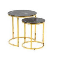 SET STOČIĆA 45/50/45 cm   - zlatna/zelena, Trendi, staklo/metal (45/50/45cm) - Carryhome