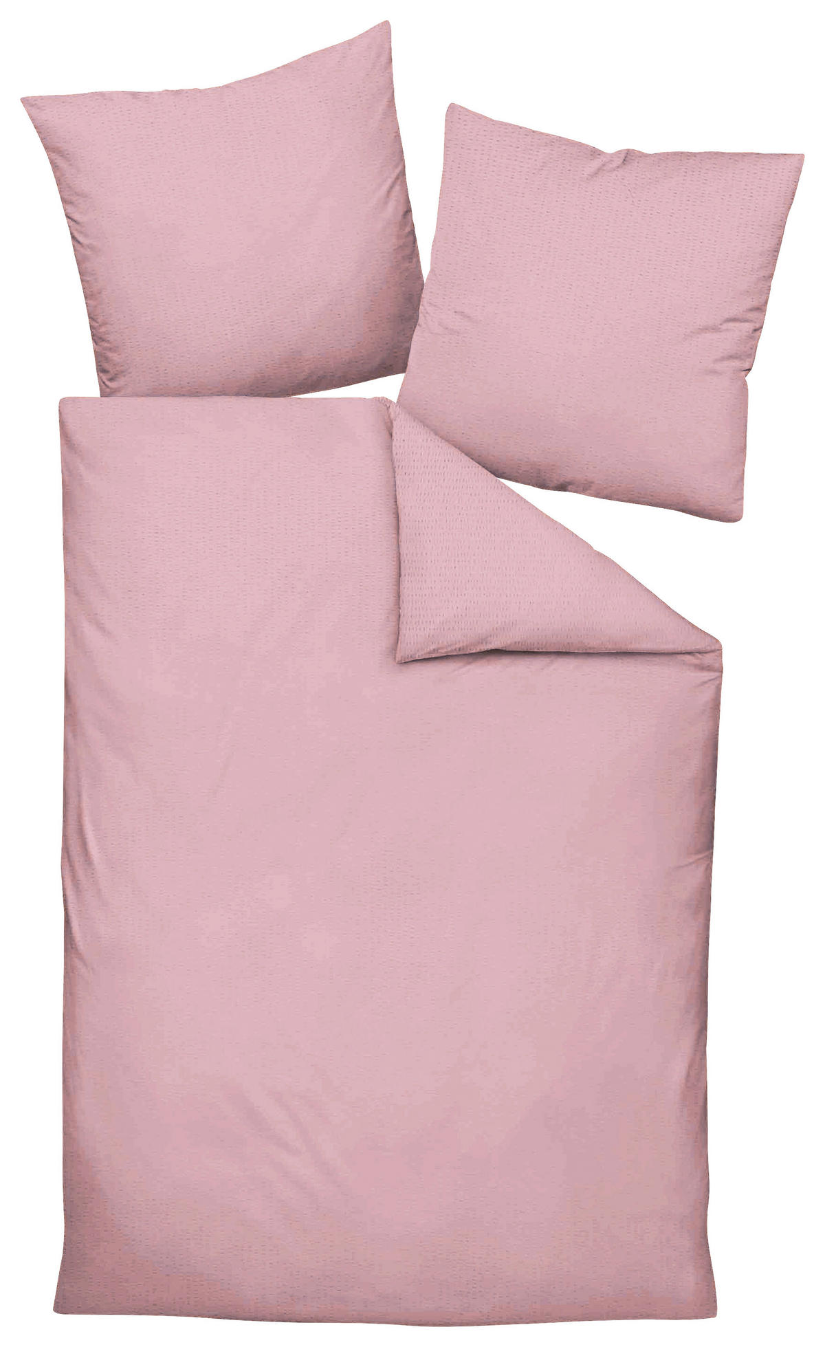 KREPOVÉ OBLIEČKY, seersucker, ružová, svetloružová, 140/200 cm - ružová/svetloružová, Basics, textil (140/200cm) - Janine